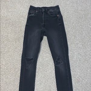 Black ripped jeans!